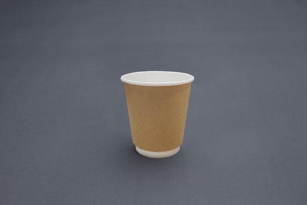 8oz雙層牛皮紙隔熱杯